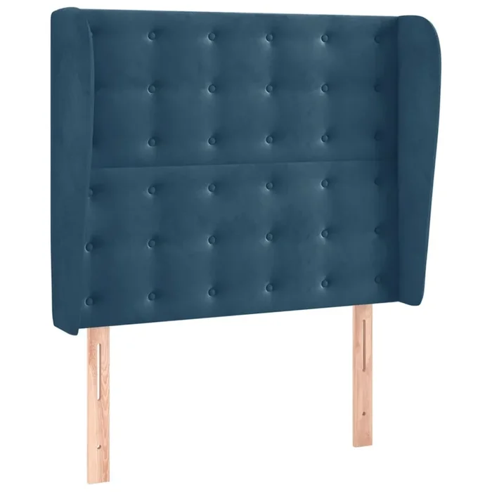 vidaXL Cabecero con orejas de terciopelo azul oscuro 93x23x118/128 cm (6)