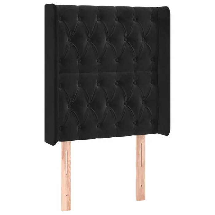 vidaXL Cabecero con orejas de terciopelo negro 83x16x118/128 cm (4)