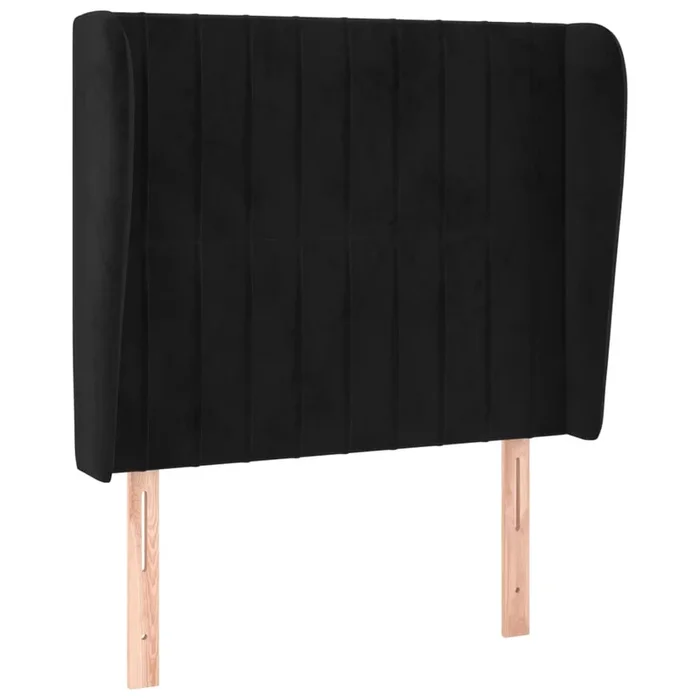 vidaXL Cabecero con orejas de terciopelo negro 83x23x118/128 cm (3)