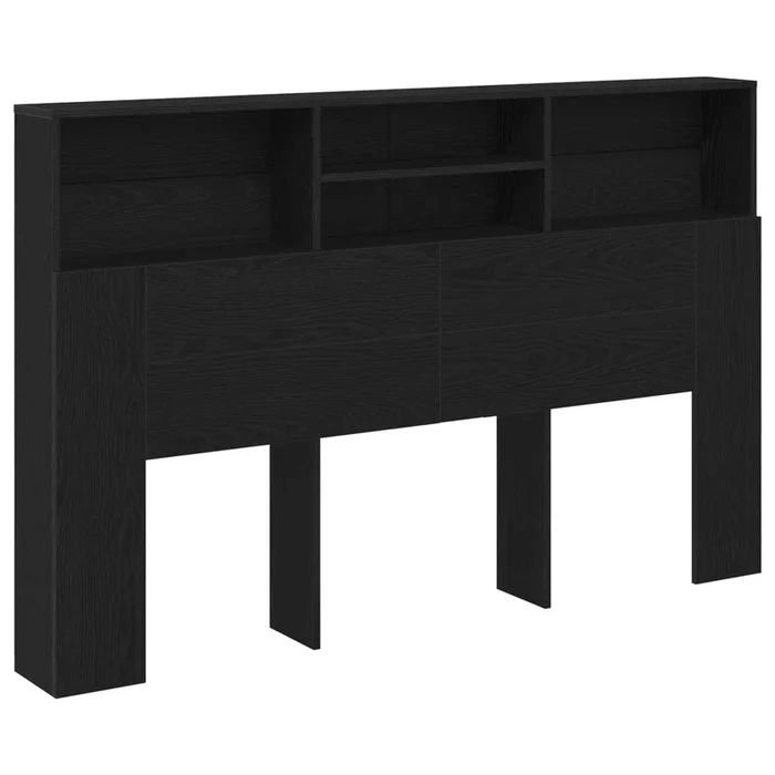 vidaXL Cabecero de armario con estante Roble negro 160 x 19 x 103.5 cm