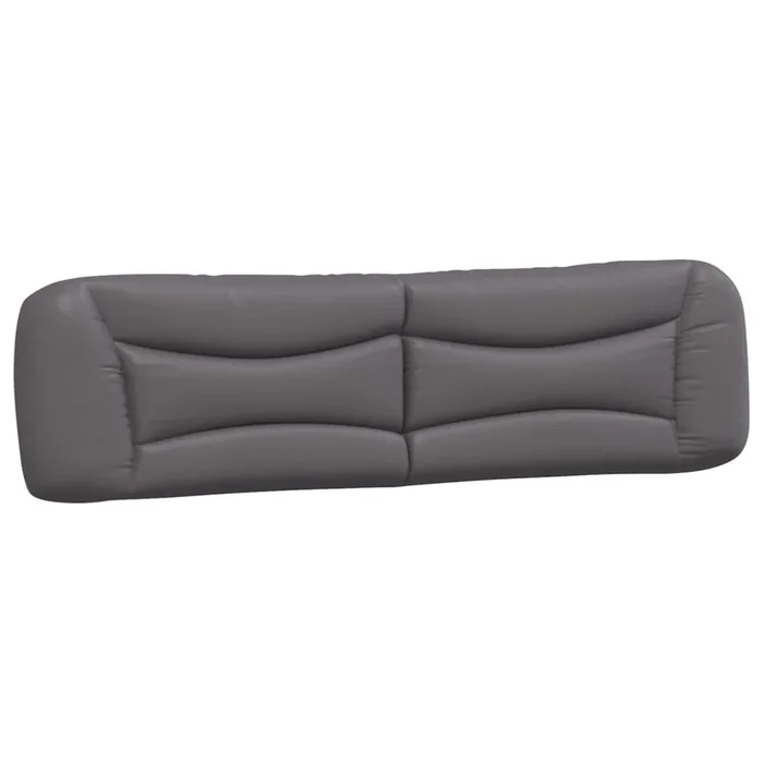 vidaXL Cabecero de cama acolchado Hvar cuero sintético gris 200 cm