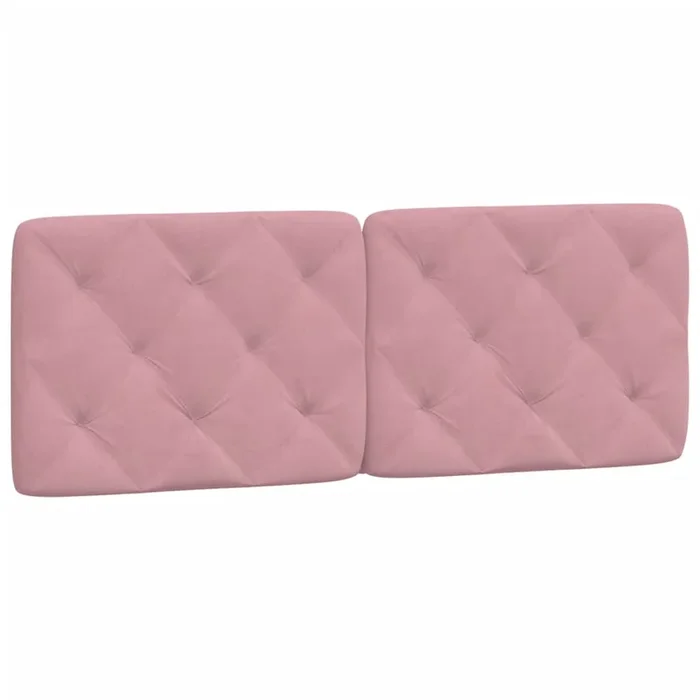 vidaXL Cabecero de cama acolchado terciopelo rosa 120 cm