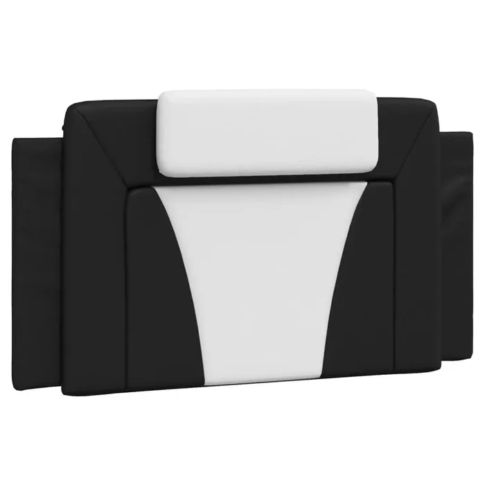 vidaXL Cabecero de cama acolchado Viana cuero sintético negro blanco 100 cm