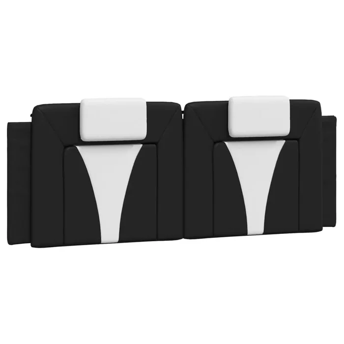 vidaXL Cabecero de cama acolchado Viana cuero sintético negro blanco 120 cm