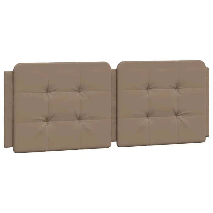 vidaXL Cabecero de cama acolchado Zadar cuero sintético capuchino 120 cm