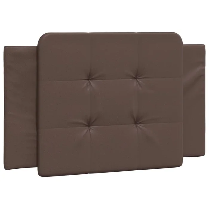 vidaXL Cabecero de cama acolchado Zadar cuero sintético marrón 80 cm