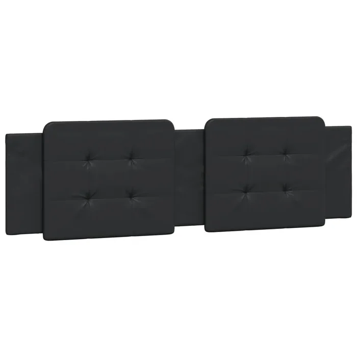 vidaXL Cabecero de cama acolchado Zadar cuero sintético negro 180 cm