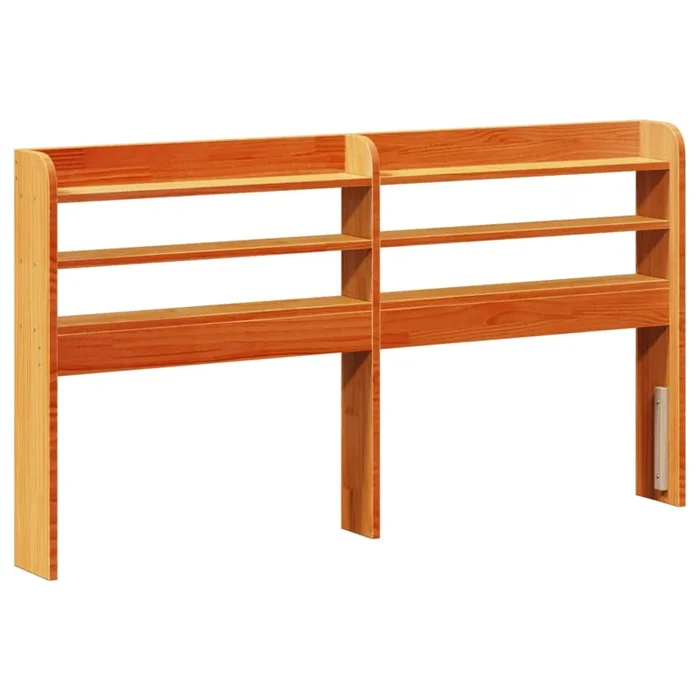vidaXL Cabecero de cama con estantes madera maciza pino marrón 150 cm