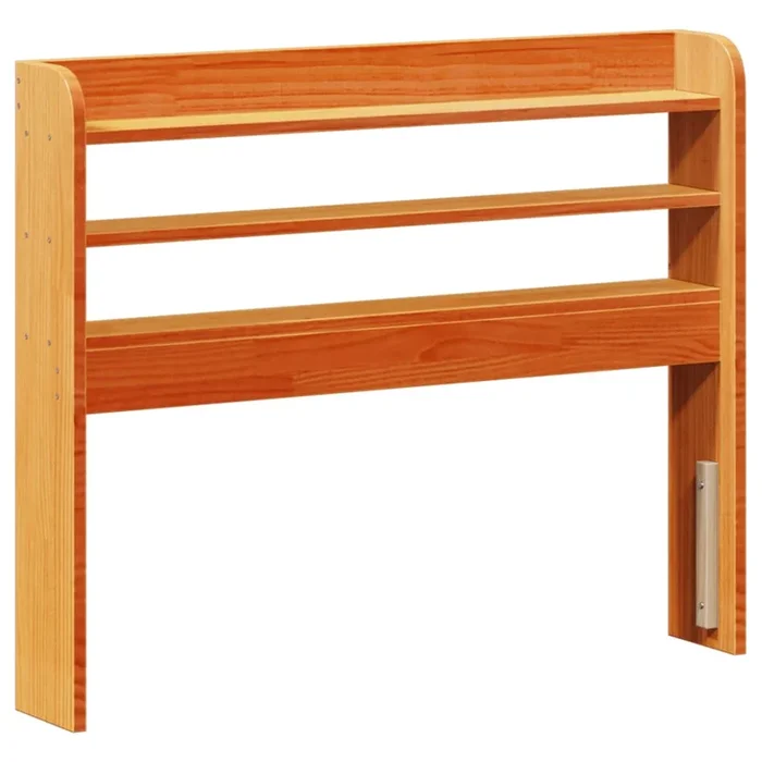 vidaXL Cabecero de cama con estantes madera maciza pino marrón 75 cm