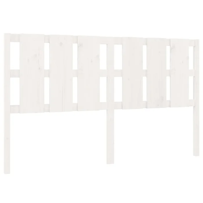 vidaXL Cabecero de cama madera maciza de pino blanco 185,5x4x100 cm (2)