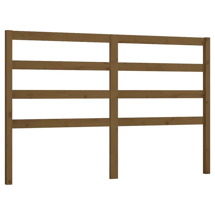 vidaXL Cabecero de cama madera maciza de pino marrón miel 146x4x100 cm (4)