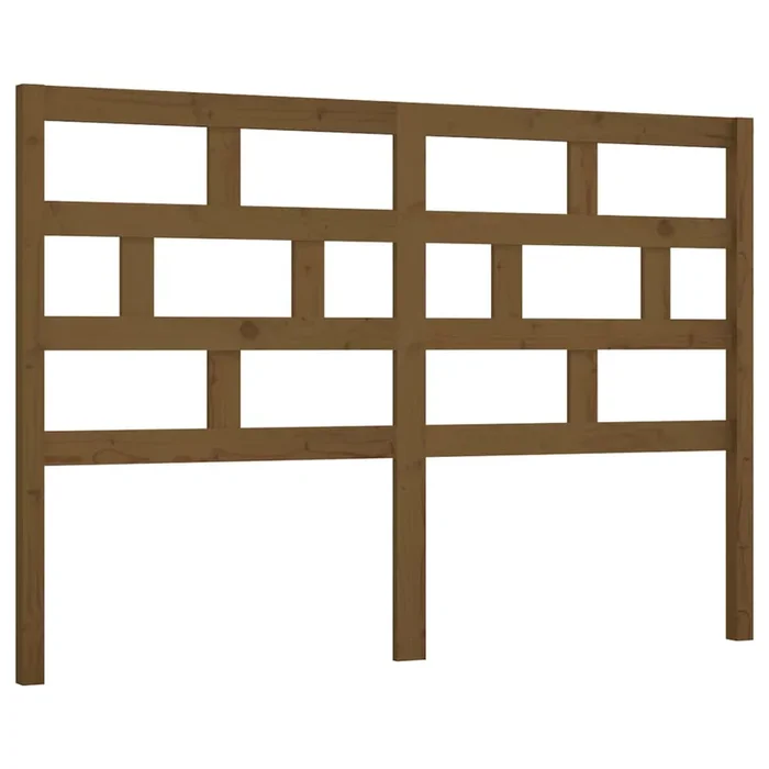 vidaXL Cabecero de cama madera maciza de pino marrón miel 156x4x100 cm (9)