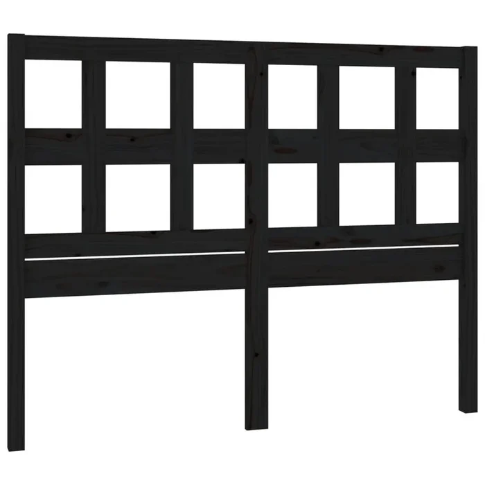 vidaXL Cabecero de cama madera maciza de pino negro 185,5x4x100 cm (3)