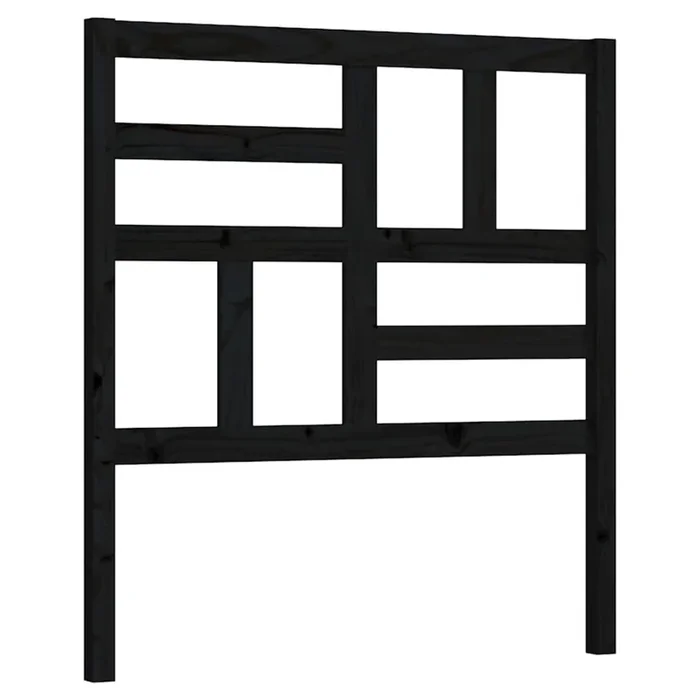 vidaXL Cabecero de cama madera maciza de pino negro 81x4x104 cm