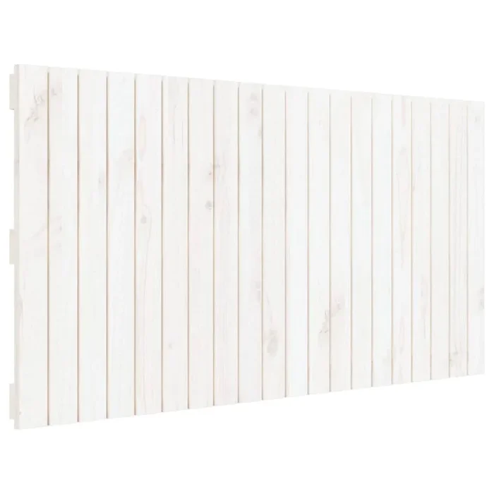 vidaXL Cabecero de cama pared madera maciza pino blanco 127,5x3x60 cm