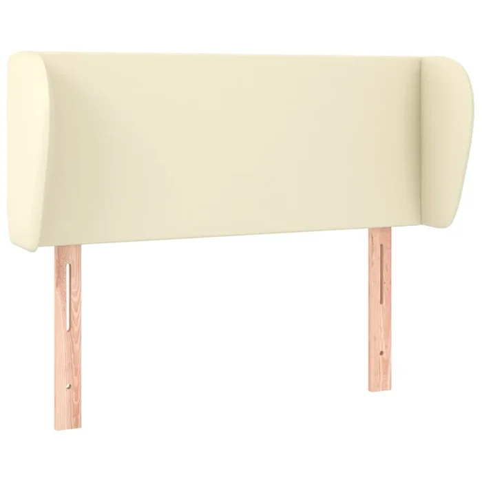vidaXL Cabecero de cuero sintético color crema 93x23x78/88 cm (2)