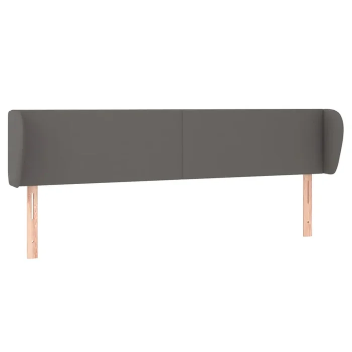 vidaXL Cabecero de cuero sintético gris 163x23x78/88 cm