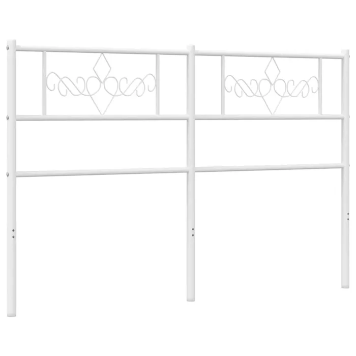 vidaXL Cabecero de metal blanco 120 cm (5)
