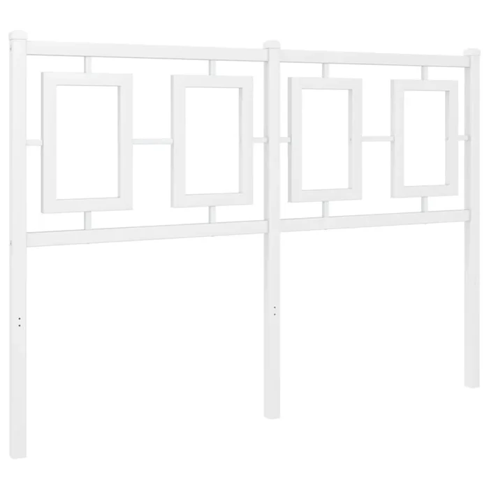 vidaXL Cabecero de metal blanco 120 cm (6)