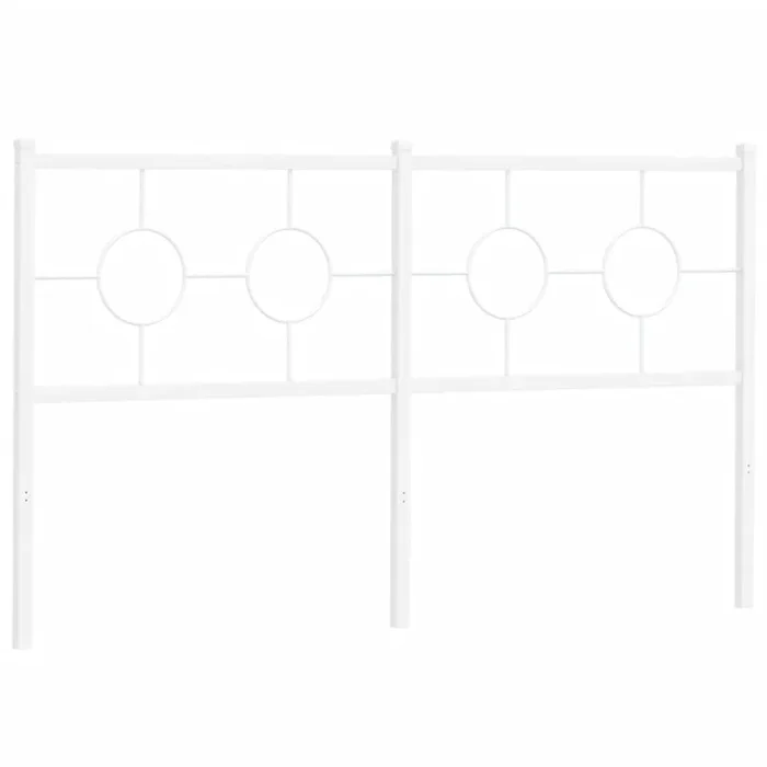 vidaXL Cabecero de metal blanco 150 cm (12)