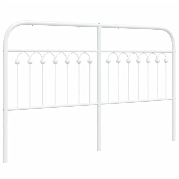 vidaXL Cabecero de metal blanco 150 cm (2)