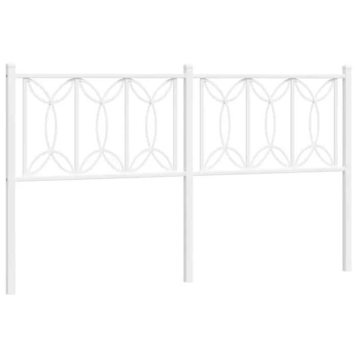 vidaXL Cabecero de metal blanco 150 cm (6)