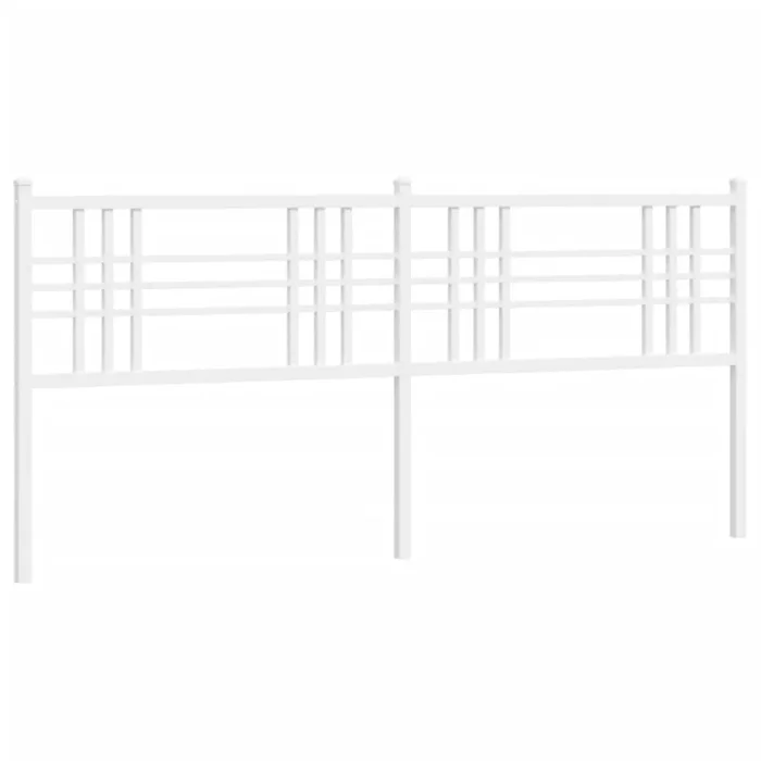 vidaXL Cabecero de metal blanco 180 cm (13)