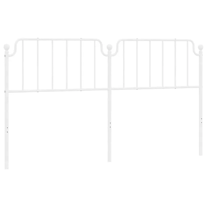 vidaXL Cabecero de metal blanco 180 cm (3)