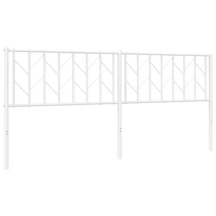 vidaXL Cabecero de metal blanco 193 cm (19)