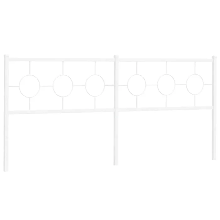 vidaXL Cabecero de metal blanco 200 cm (20)