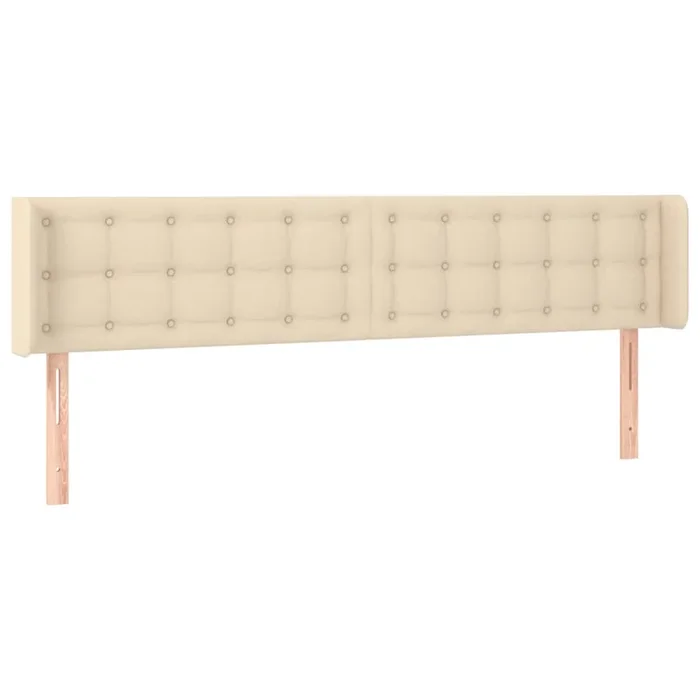 vidaXL Cabecero de tela color crema 163x16x78/88 cm (3)