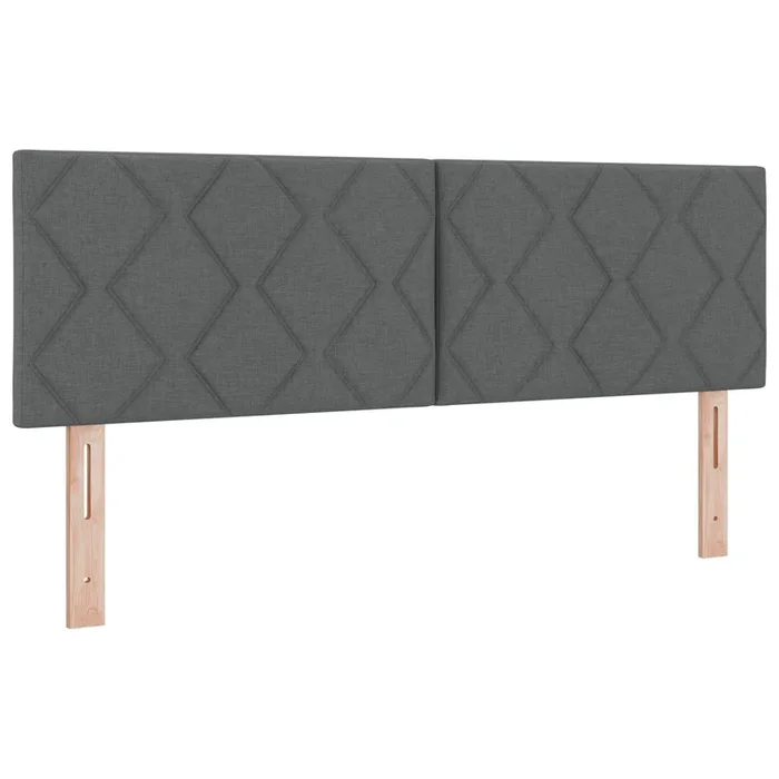 vidaXL Cabecero de Tela Geométrico Gris oscuro 144 cm tela