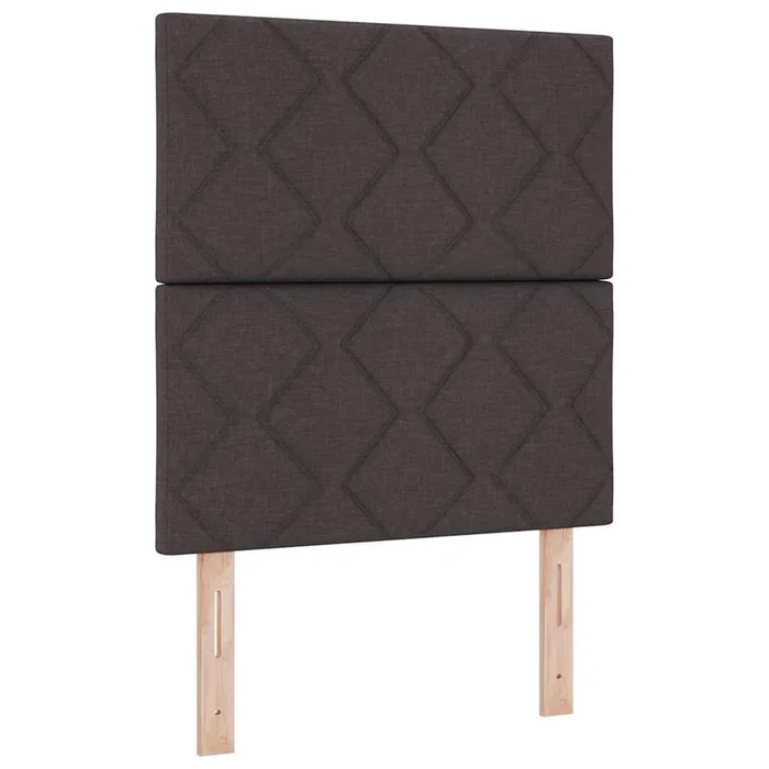vidaXL Cabecero de Tela Geométrico Marrón oscuro 80 cm tela