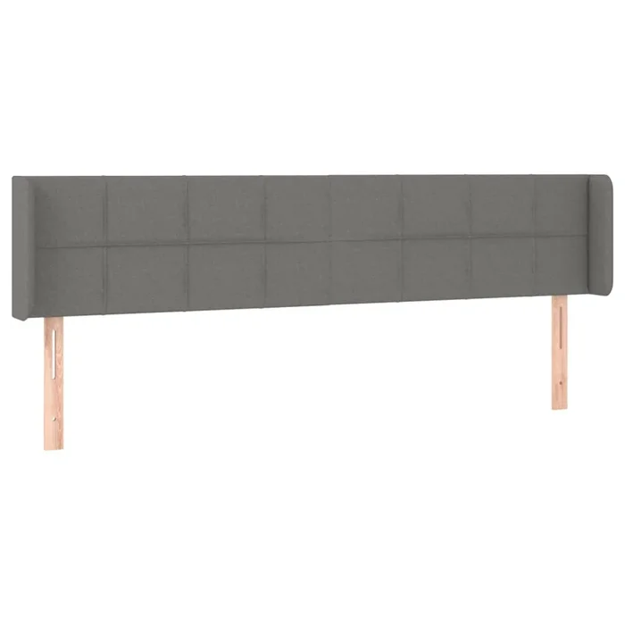 vidaXL Cabecero de tela gris oscuro 183x16x78/88 cm (8)
