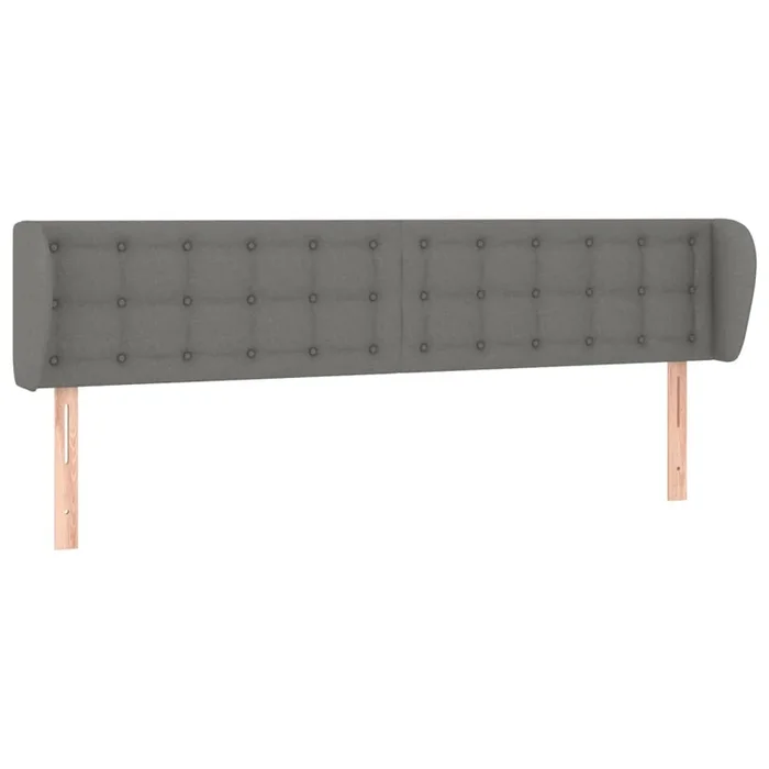 vidaXL Cabecero de tela gris oscuro 203x23x78/88 cm (7)