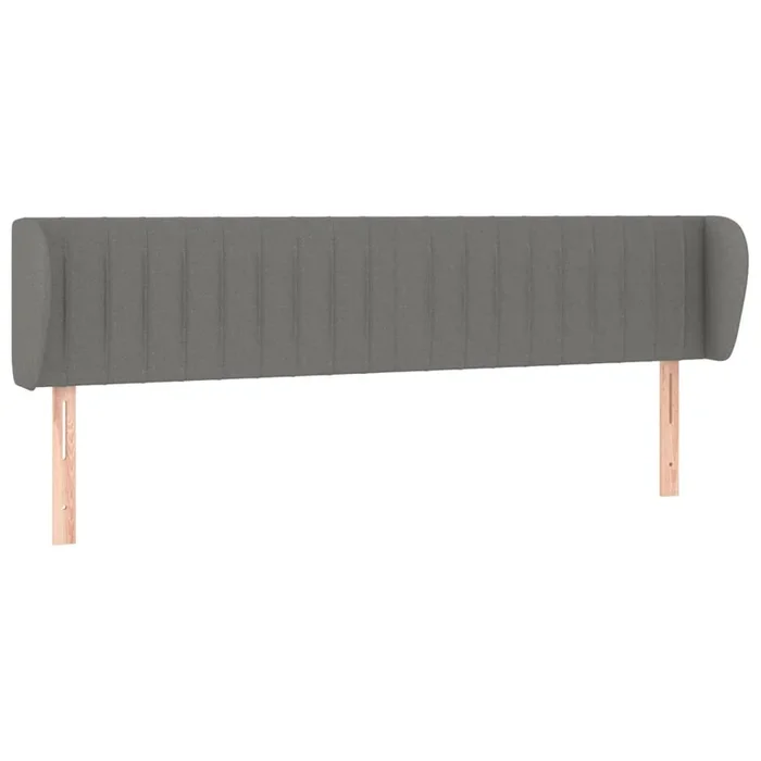 vidaXL Cabecero de tela gris oscuro 203x23x78/88 cm (9)