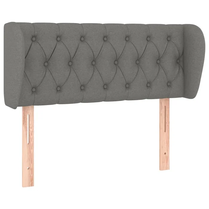 vidaXL Cabecero de tela gris oscuro 93x23x78/88 cm (6)