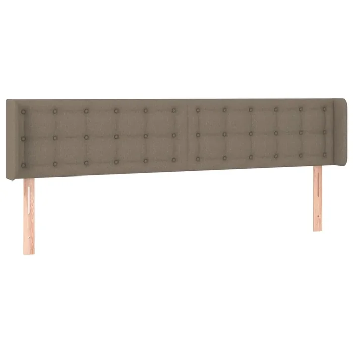 vidaXL Cabecero de tela gris taupe 163x16x78/88 cm (4)