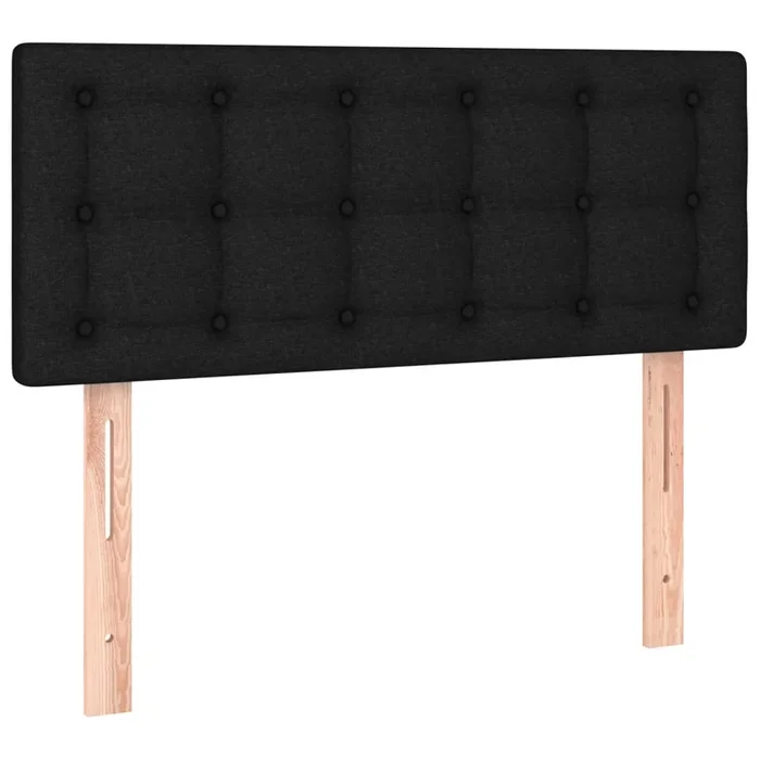 vidaXL Cabecero de tela negro 100x5x78/88 cm (4)