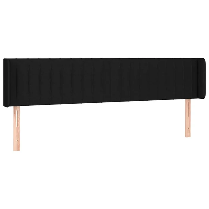 vidaXL Cabecero de tela negro 163x16x78/88 cm (2)