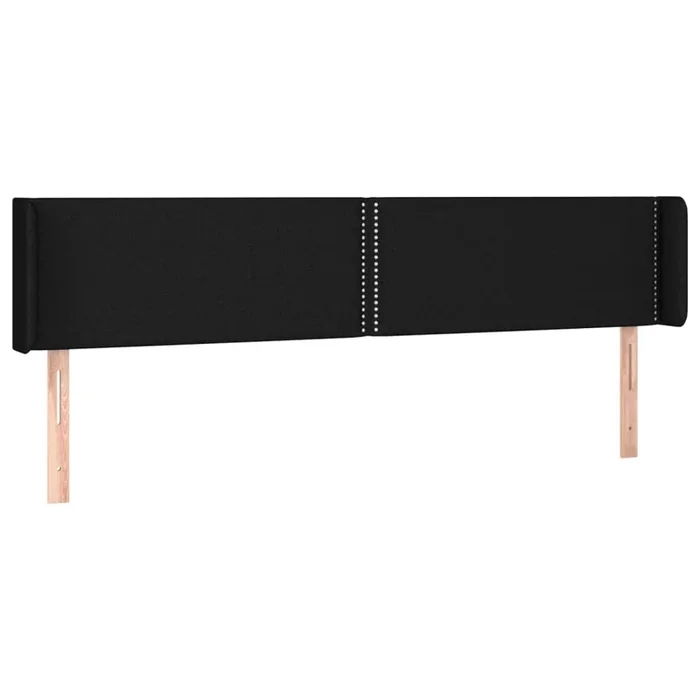 vidaXL Cabecero de tela negro 163x16x78/88 cm (5)