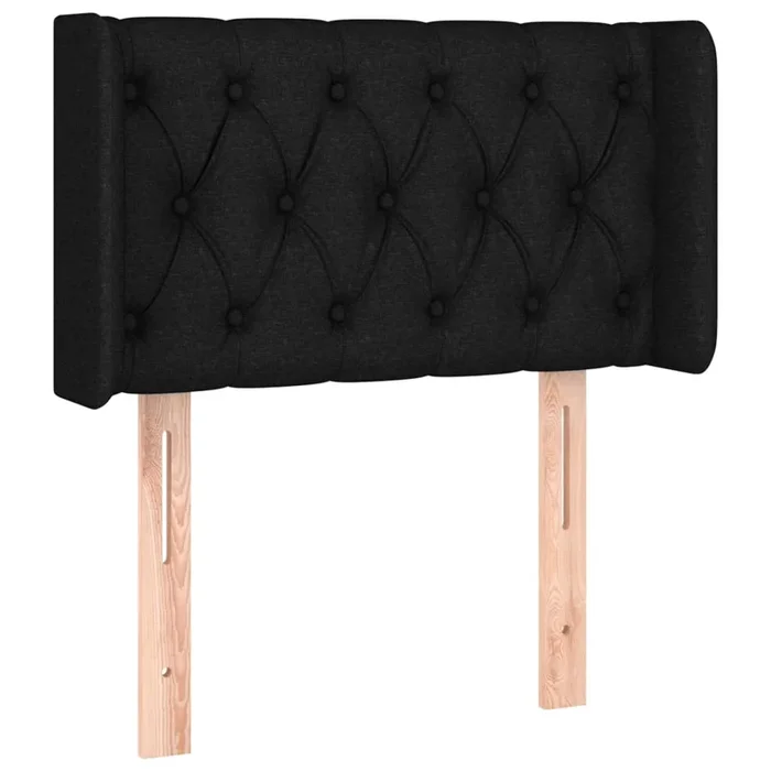 vidaXL Cabecero de tela negro 83x16x78/88 cm (4)