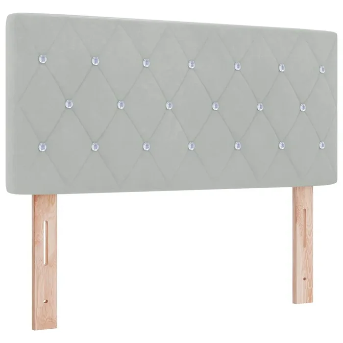 vidaXL Cabecero de Terciopelo Argyle Gris claro 90 cm Terciopelo