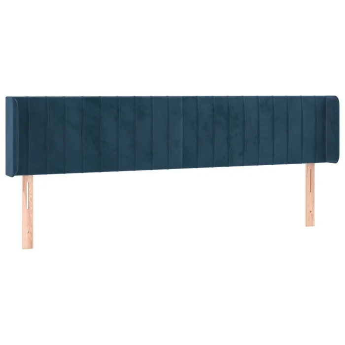 vidaXL Cabecero de terciopelo azul oscuro 163x16x78/88 cm (6)