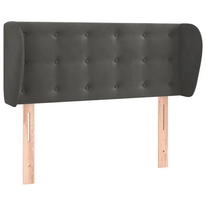 vidaXL Cabecero de terciopelo gris oscuro 93x23x78/88 cm (7)