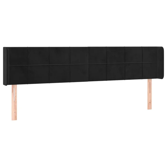 vidaXL Cabecero de terciopelo negro 163x16x78/88 cm (6)