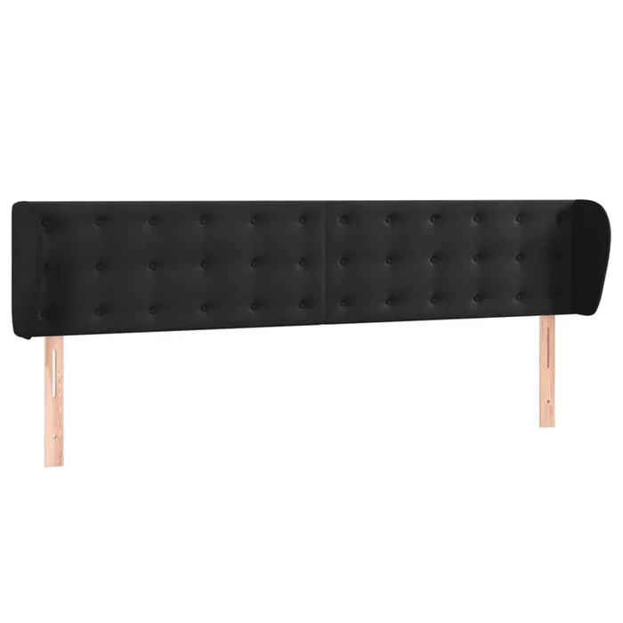 vidaXL Cabecero de terciopelo negro 183x23x78/88 cm (6)