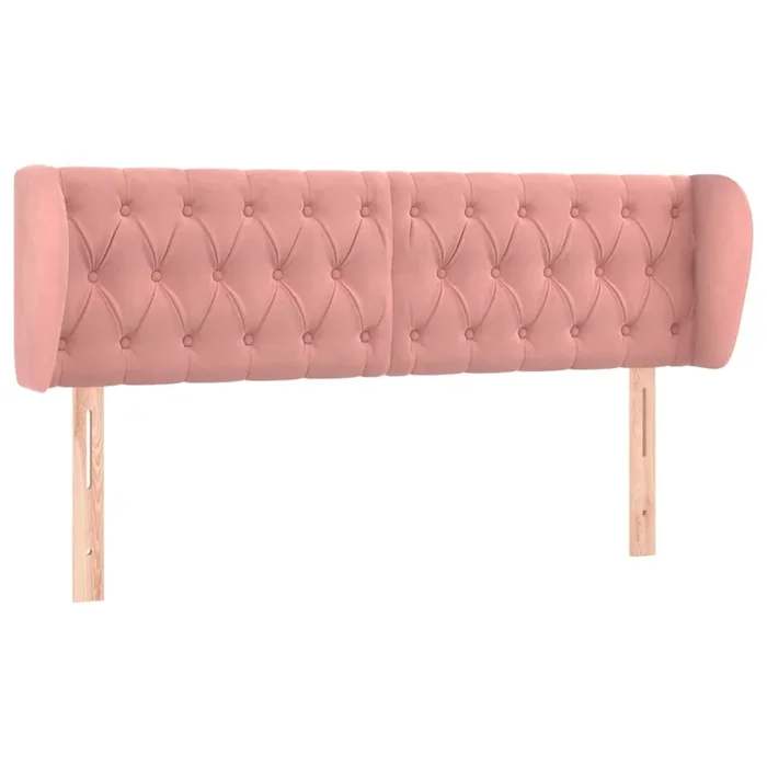 vidaXL Cabecero de terciopelo rosa 147x23x78/88 cm (3)