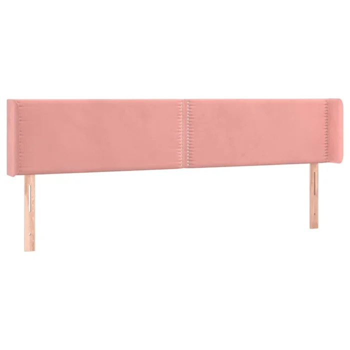 vidaXL Cabecero de terciopelo rosa 183x16x78/88 cm (2)