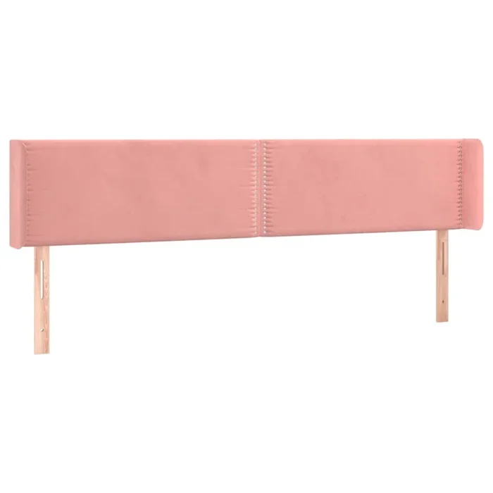 vidaXL Cabecero de terciopelo rosa 203x16x78/88 cm (2)